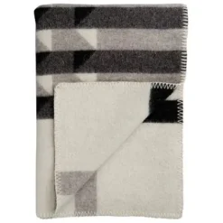 KVAM Lammwolldecke 135 x 200cm grau 5211^Roros Tweed Online