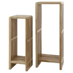 Blumentisch Rib 2er Set verwittertes holz^Rubjerg Design Sale