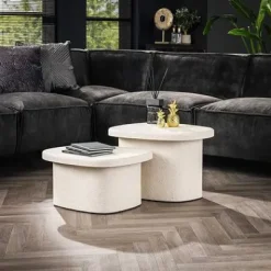 Couchtisch Stone organic 2er Set Marmor^Rubjerg Design