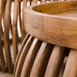 Couchtisch 2er Set Tweak Curve Ø80/Ø60cm Mangoholz massiv^Rubjerg Design Online
