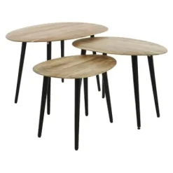 Couchtisch Organisch 3er Set Akazie massiv^Rubjerg Design Best