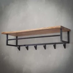 Garderobe Edge 6 Haken mit Hutablage Akazie massiv^Rubjerg Design