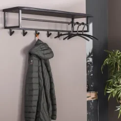 Garderobe Yucon 6 Haken mit Hutablage Akazie massiv^Rubjerg Design Best