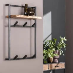 Garderobe Air Solid Hoch 6 Haken mit Hutablage Akazie massiv^Rubjerg Design Outlet