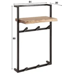 Garderobe Air Solid Hoch 6 Haken mit Hutablage Akazie massiv^Rubjerg Design Outlet