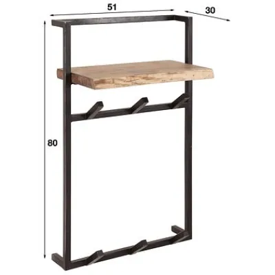 Garderobe Air Solid Hoch 6 Haken mit Hutablage Akazie massiv^Rubjerg Design Outlet