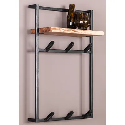 Garderobe Air Solid Hoch 6 Haken mit Hutablage Akazie massiv^Rubjerg Design Outlet