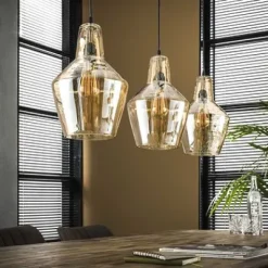 Hängeleuchte 3 Leuchten Glas^Rubjerg Design Clearance