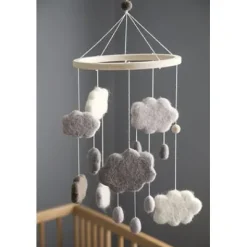 Filz-Mobile Wolken grau^Sebra Hot