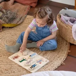 Kräftiges Puzzle aus Holz Toes/Builders^Sebra