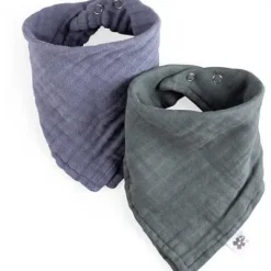 Sabberlätzchen 2er Set Musselin blau/grün^Sebra Sale
