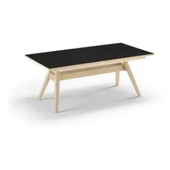 Esstisch 11 ausziehbar Eiche weiß geölt / Nanolaminat schwarz^Skovby Sale