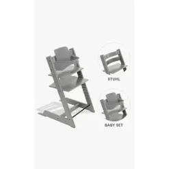Aktions-Set Tripp Trapp Storm grey + Babyset² Storm grey^Stokke® Hot