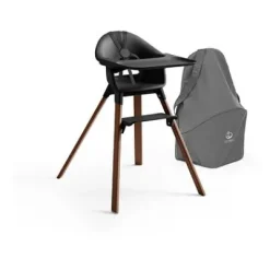 Clikk™ Hochstuhl SET inkl. Travel Bag schwarz / Warm Brown^Stokke® Best