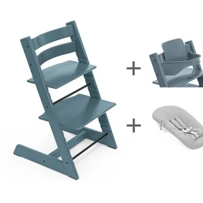 Mega Set Tripp Trapp Fjord blue + Babyset Fjord blue + Newbornset^Stokke® Outlet