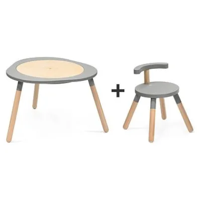 MuTable™ V2 Tisch mit Stuhl Storm grey^Stokke® Sale