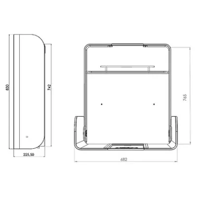 KAWAmaxi Wickeltisch modern design Edelstahl/Eiche Dekor/anthrazit^Timkid Sale