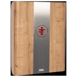 KAWAmidi Wickeltisch modern and slim Edelstahl/Eiche Dekor/anthrazit^Timkid Best