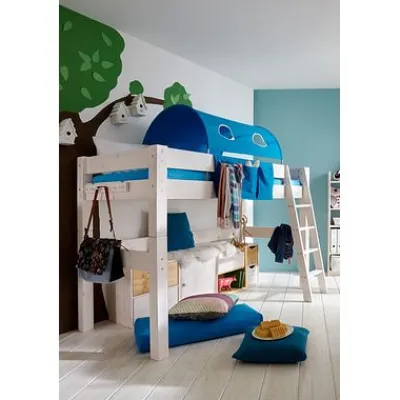 Mittelhochbett 90 x 200 cm Kiefer lasiert 1071-30^Tobykids New