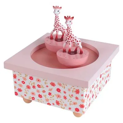 Spieluhr mit magnetisch tanzenden Giraffen und Blumen 6282436^Trousselier Hot